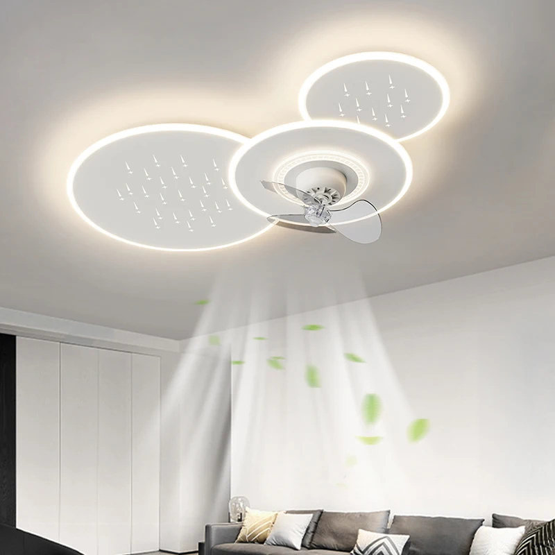 

Moving Head Decorative Ceiling Fan With Light Simple Modern Light Smart Ceiling Fan Living Room Ceiling Fan With Lights