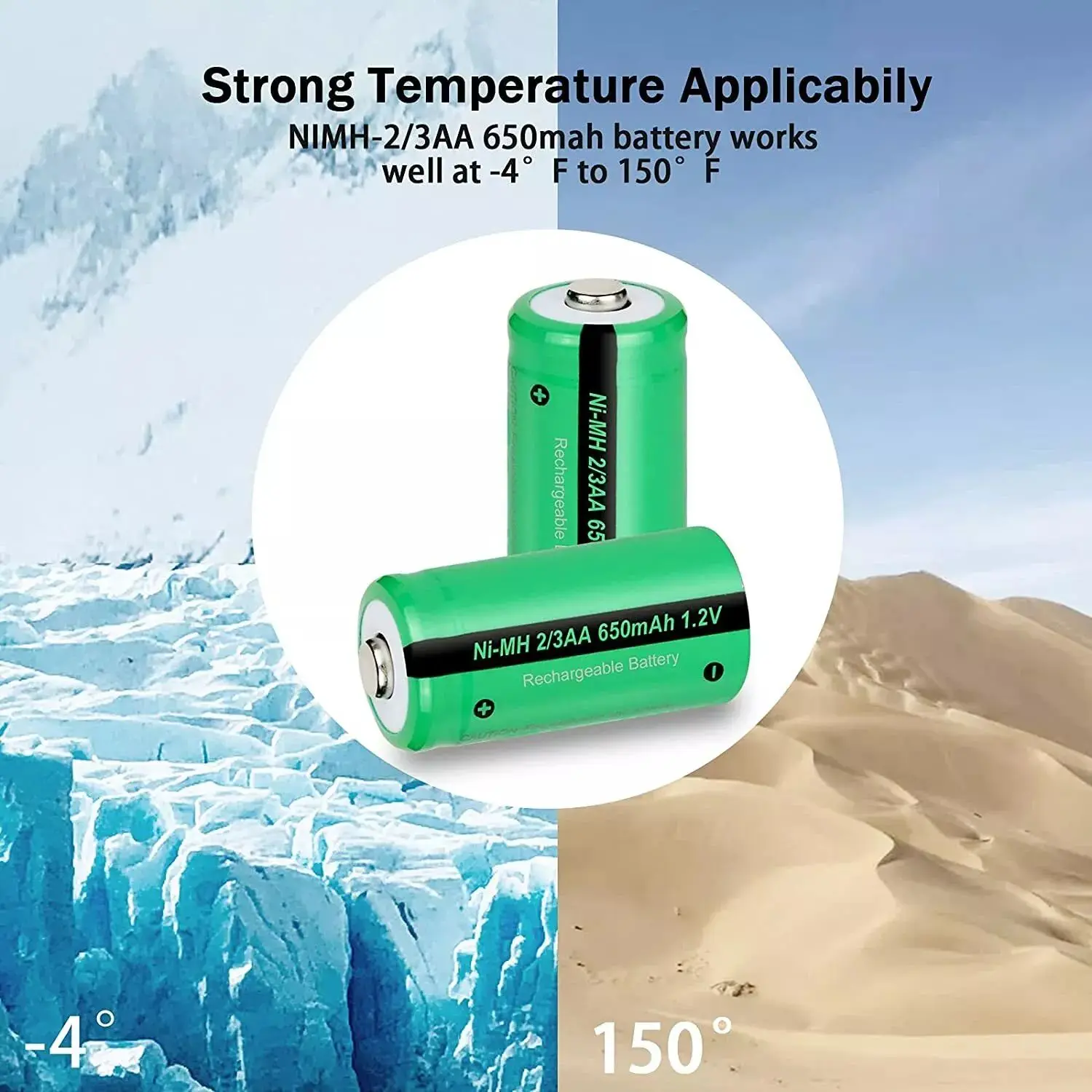 Аккумуляторная батарея PKCELL 2/3AA 650 мАч