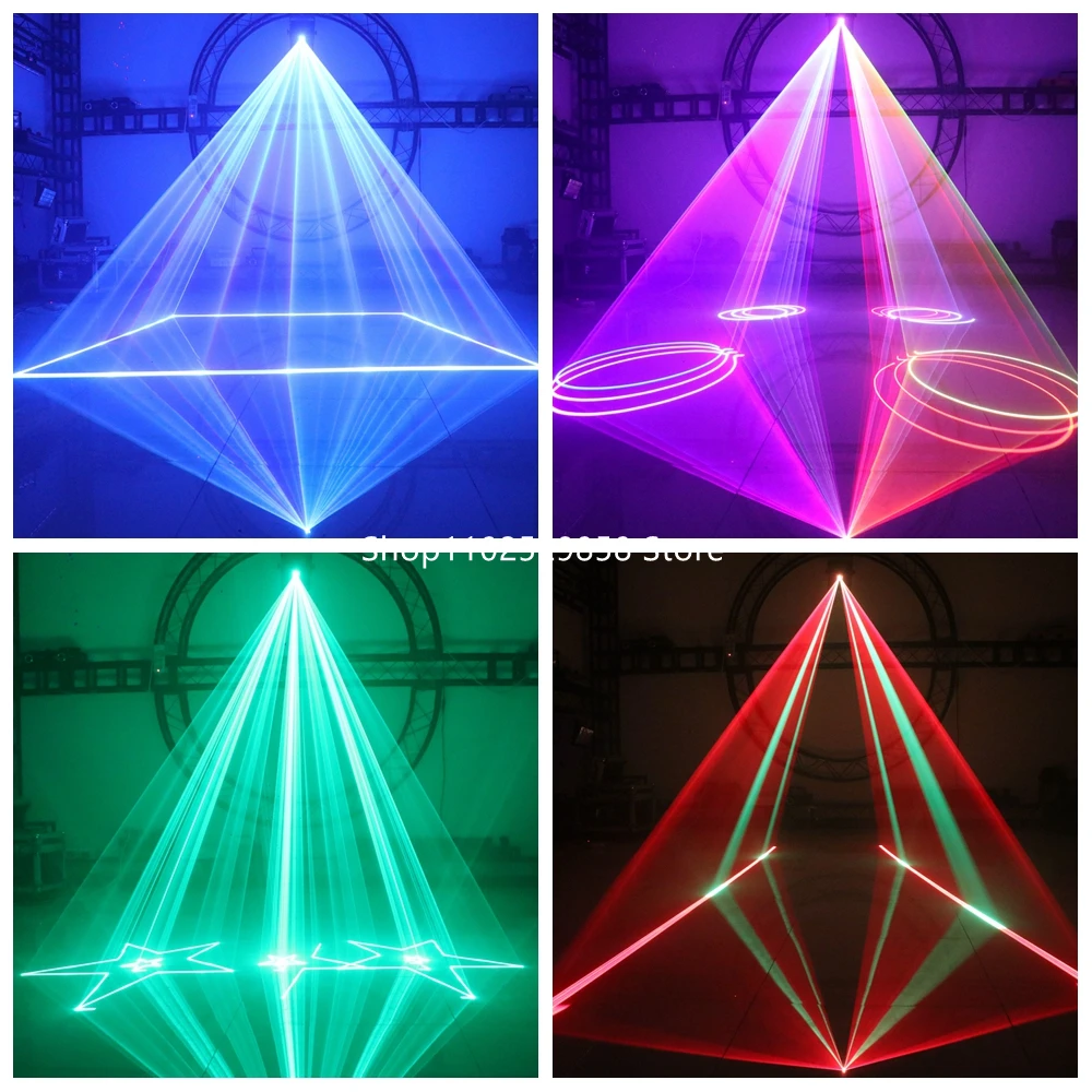 Лазерная лампа ILDA 2W RGB проектор для сцены диджея дискотеки свадьбы Рождества дня