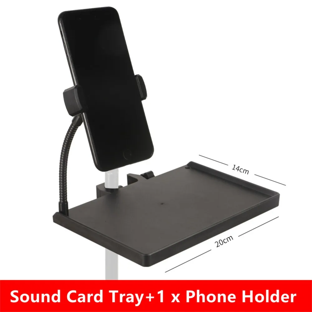 

Holder Sound Card Tray 20*14cm/7.9*5.5in Adjustable Black Metal+Plastic
