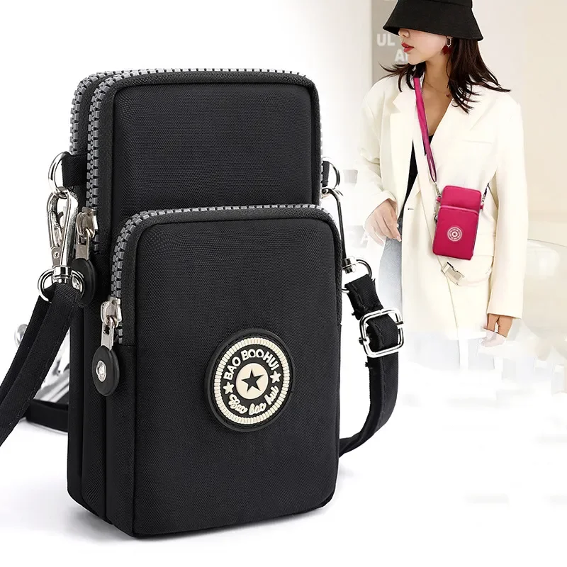 

Нейлоновая женская сумка на плечо, кошелек, мини-сумка для мобильного телефона, Женская сумочка, сумка для телефона, сумка через плечо, маленький кошелек для женщин
