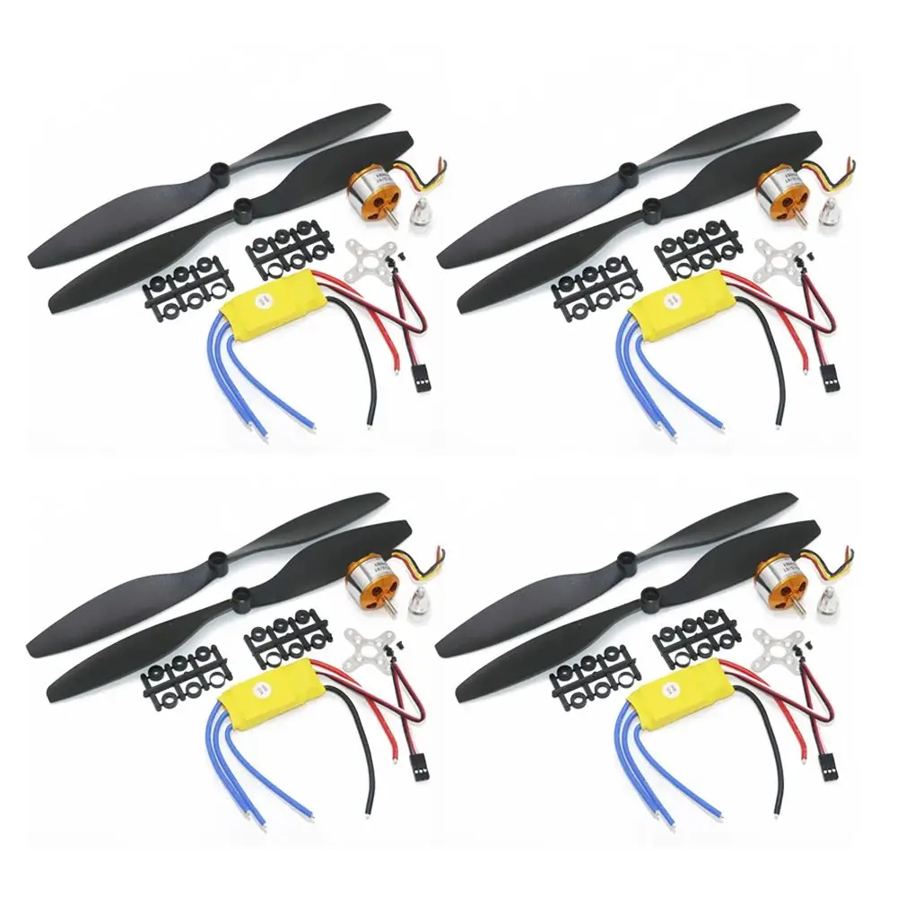 4 компл./лот A2212 1000KV 1400KV 2200KV бесщеточный двигатель Outrunner + 30A ESC 1045 набор