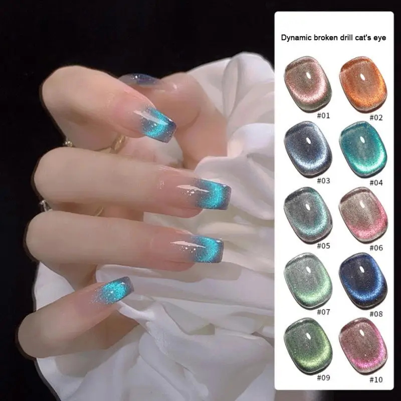 

Ennis динамическая разбитая дрель кошачий глаз гель новый популярный универсальный вспышка светотерапия гель для ногтей