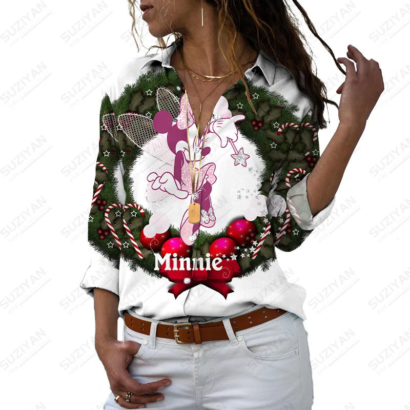 

Женская Свободная блузка на пуговицах, элегантная дизайнерская рубашка с V-образным вырезом и длинным рукавом, 2022