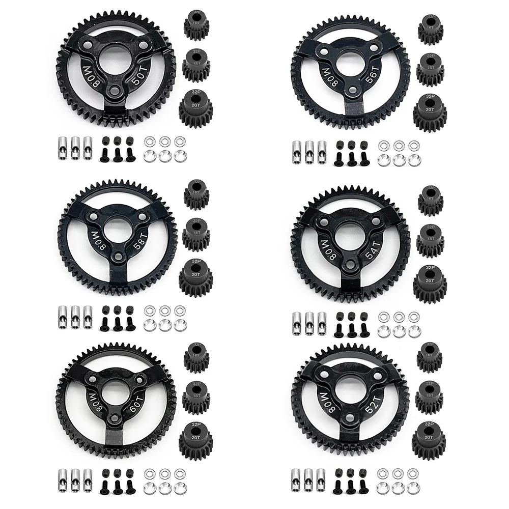 0,8 M 32P 50T/52T/54T/56T/58T/60T прямозубая шестерня 16T 18T 20T Шестерня шестерни для Slash 2WD VXL Bandit нержавеющий Стампер Slash детали
