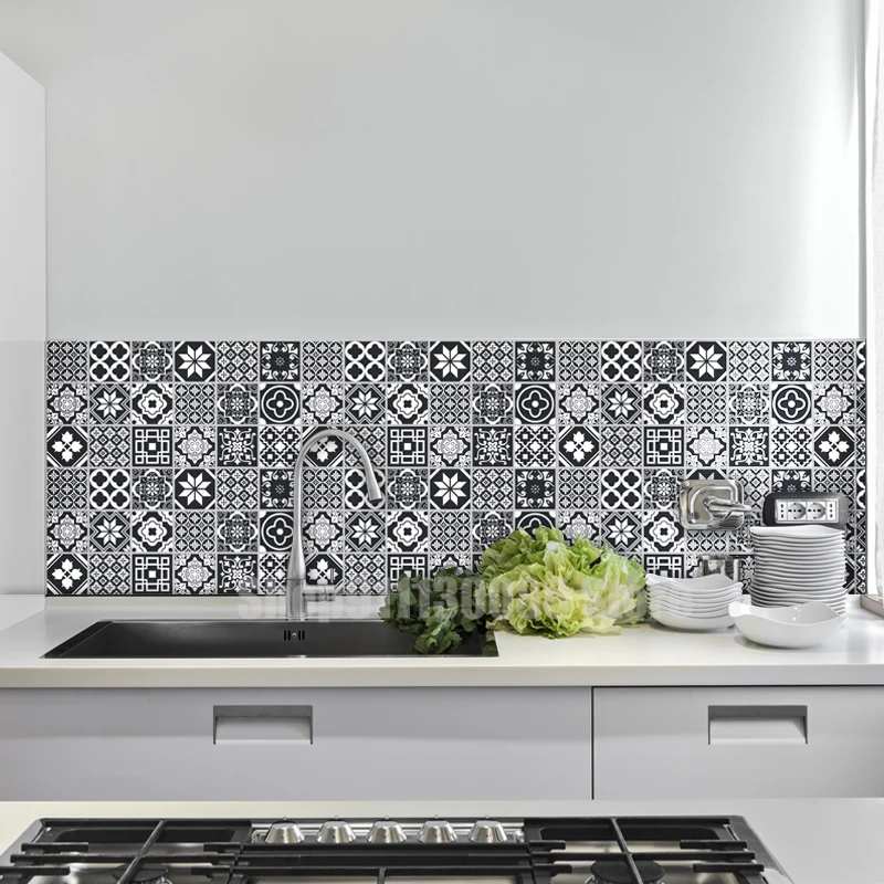 

Водостойкие кухонные настенные наклейки, наклейки для ванной и столов, самоклеящиеся фольгированные маслостойкие Классические мраморные ...