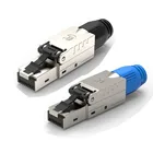Разъем RJ45 Cat 8, контактный разъем Keystone Jack 40G 2000 МГц, экранированный безинструментальный разъем до PoE + 100 Вт