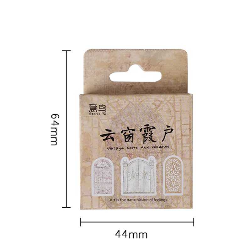 46 шт. мини-коробка упакованные наклейки ретро романтические цветочные окна