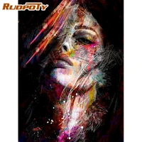 ruopoty color woman figure oil picture by numbers for adults children diy frame handmade modern home living room artcrafts
