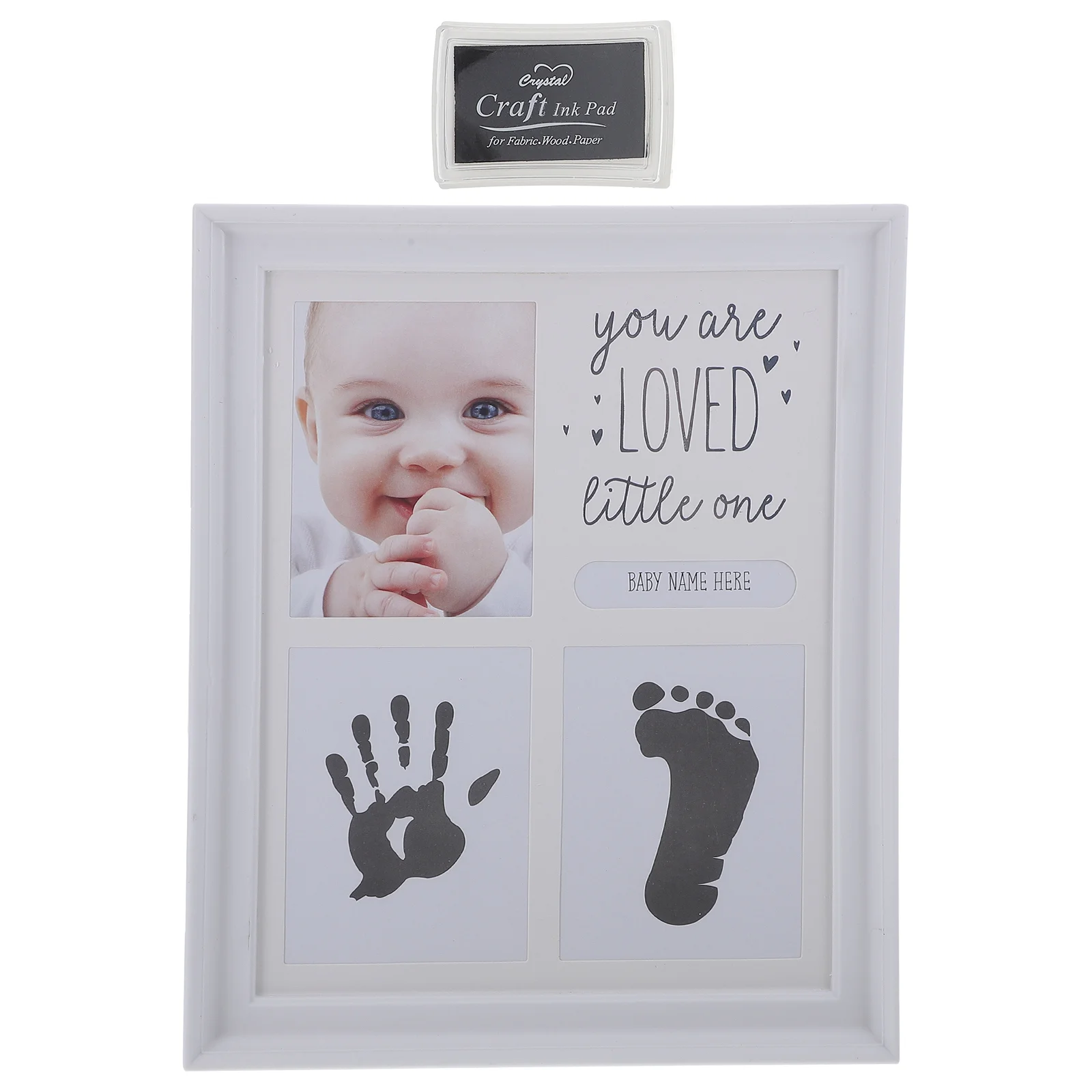 

Photo Baby Frame Newborn Keepsake Hand Pad Print Footprint Foot Picture Kit Impression Handprint Diy Ink Box Frames Sleeve