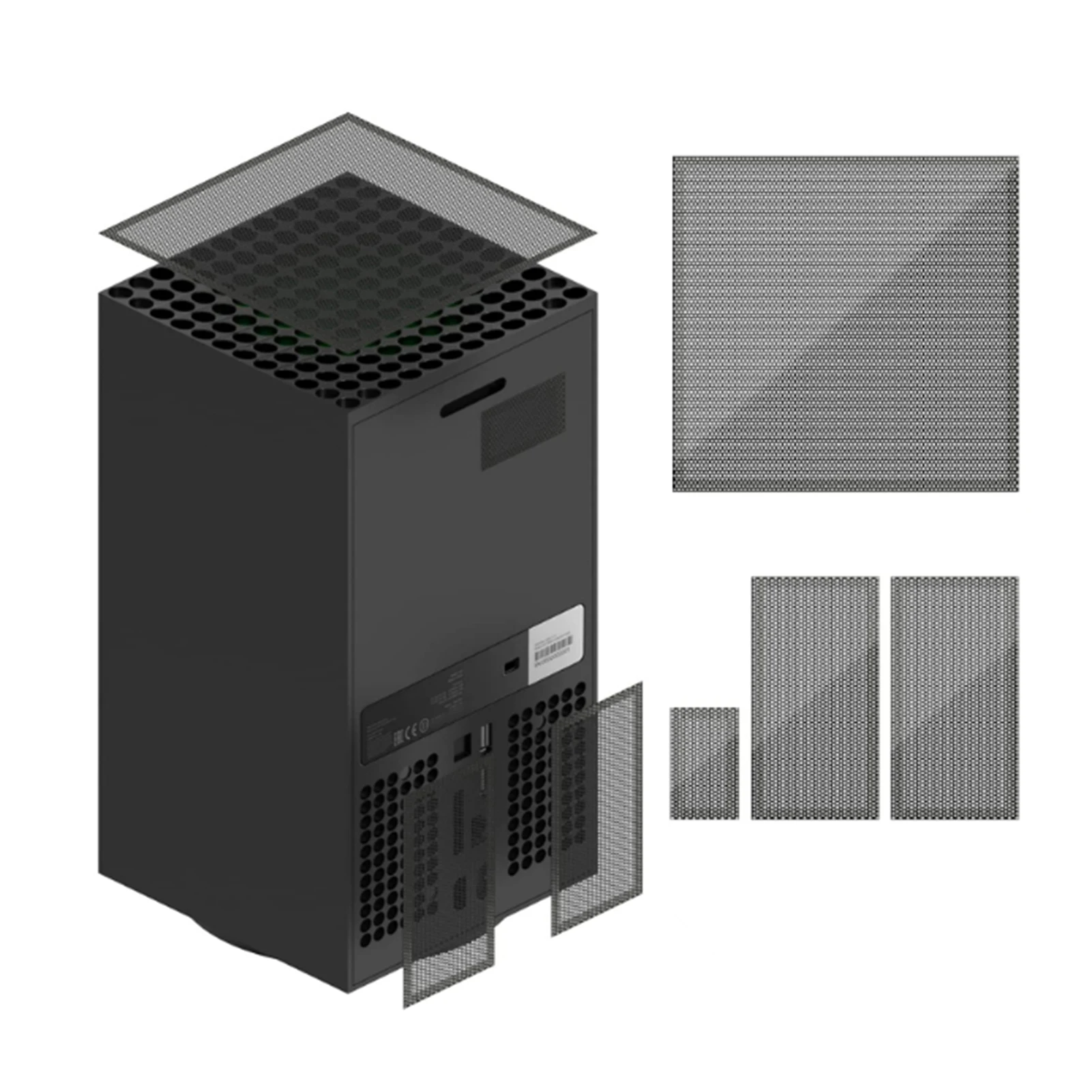 

Cooling Fan Filter Dustproof Cover Mesh Cover Accessories 1 Kit PVC Pack Dust Cover Suitable For Xbox Series X Game Host Accesso