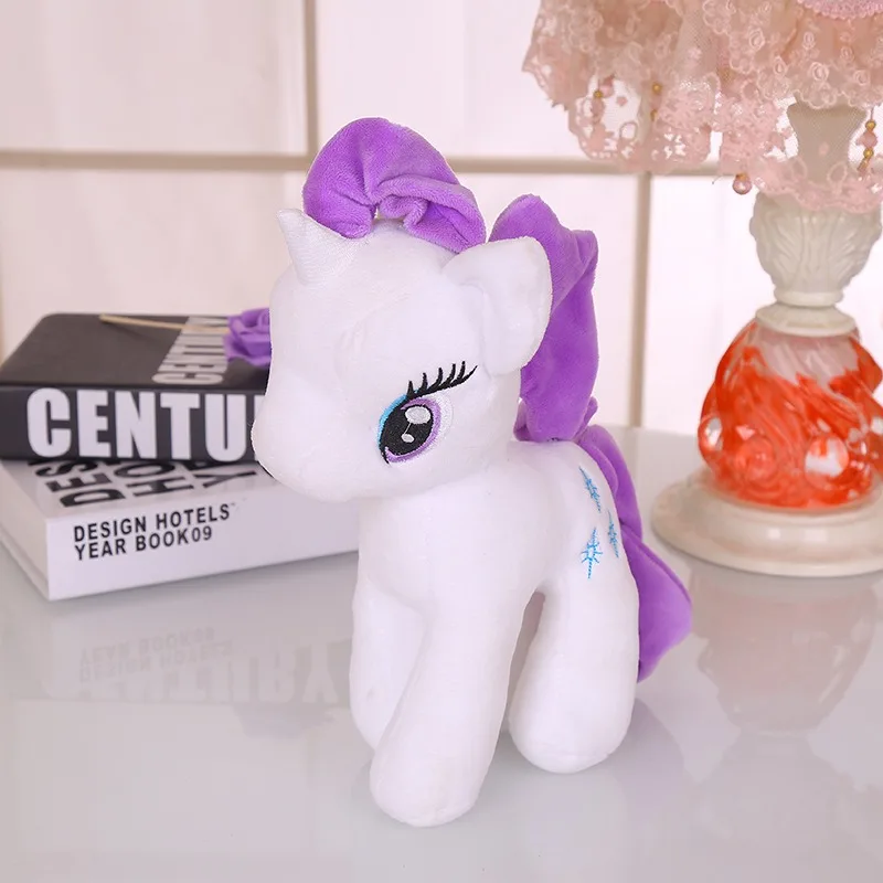 Фото Милая плюшевая игрушка-подушка My Little Pony, 25 см, подарок на день рождения, единорог My Little Pony, рождественский подарок №5