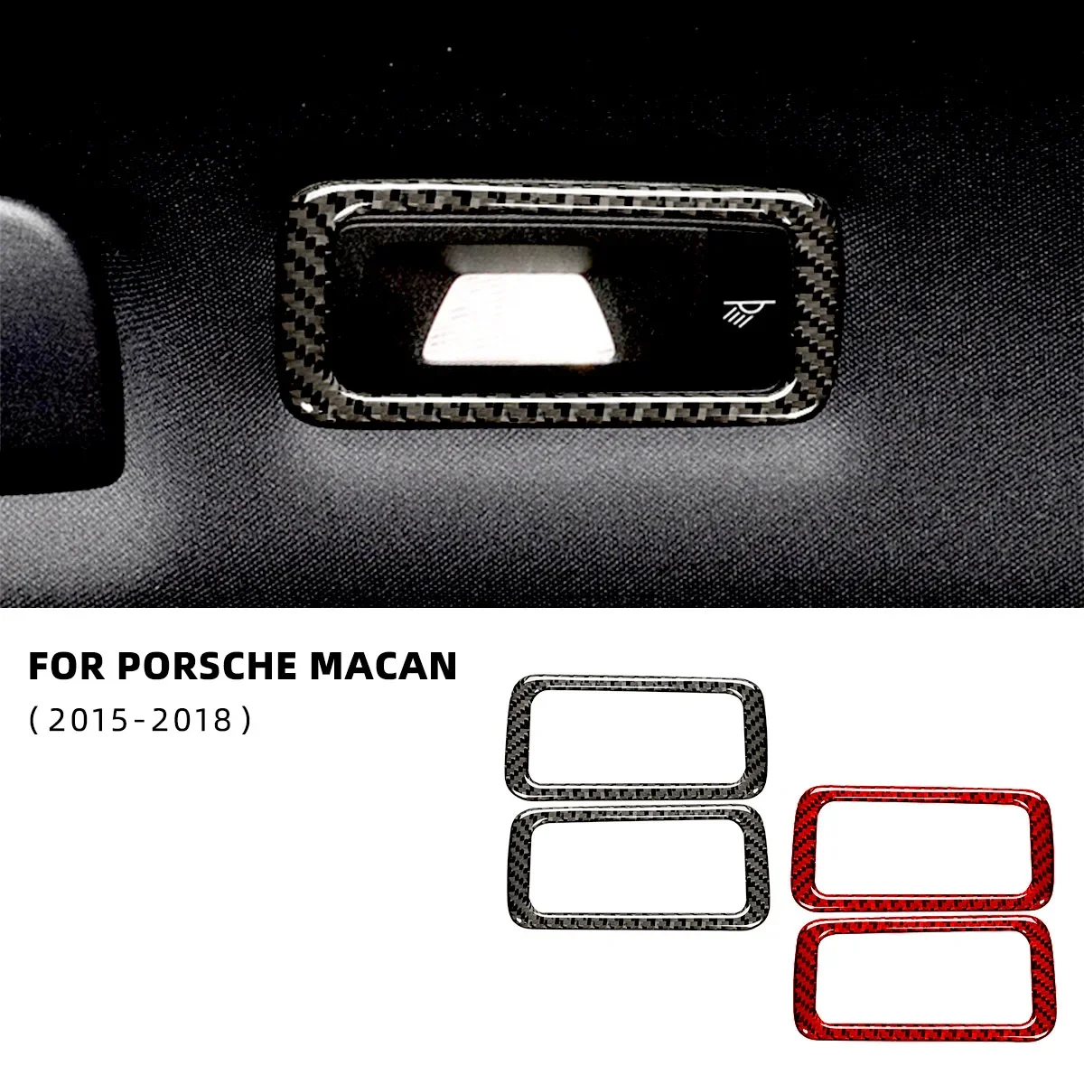 Для Porsche Macan 2015-2018 наклейка на рамку автомобильные аксессуары из углеродного