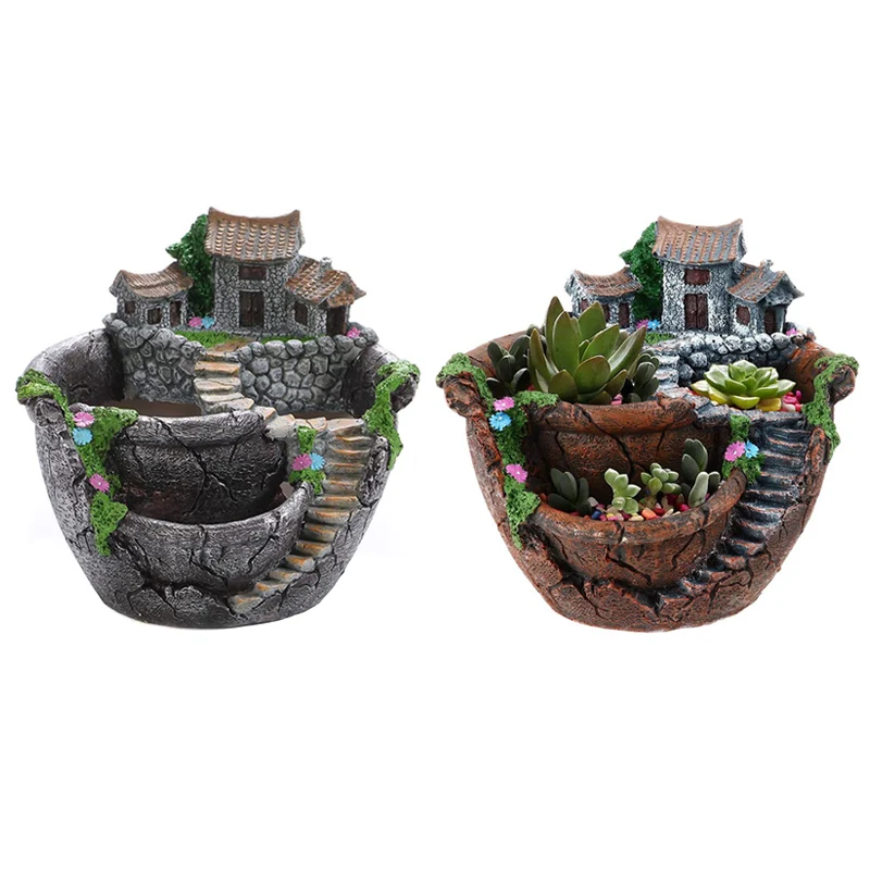 Новый Сказочный садовый плантатор Фотофон с милым домом уникальный дизайн для