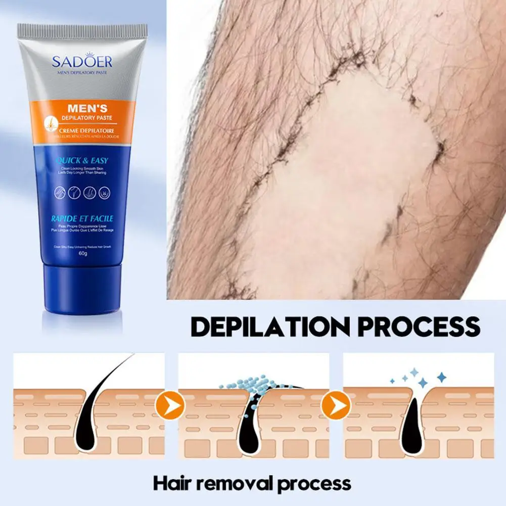 

Крем для безболезненного удаления волос для мужчин, 60 г