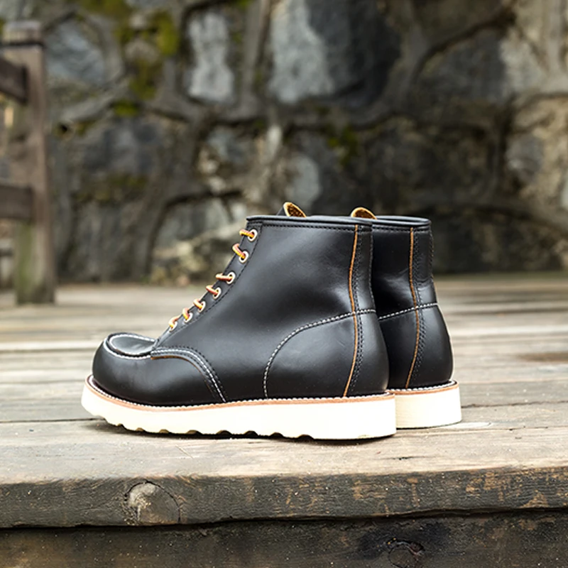 Винтажные мотоциклетные ботильоны Goodyear-Welted из натуральной кожи мужские