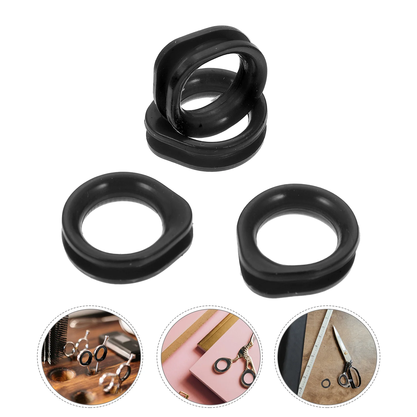 

Grooming Shears Finger Ring Scissors Silicone Professional Hair Protective Rings
