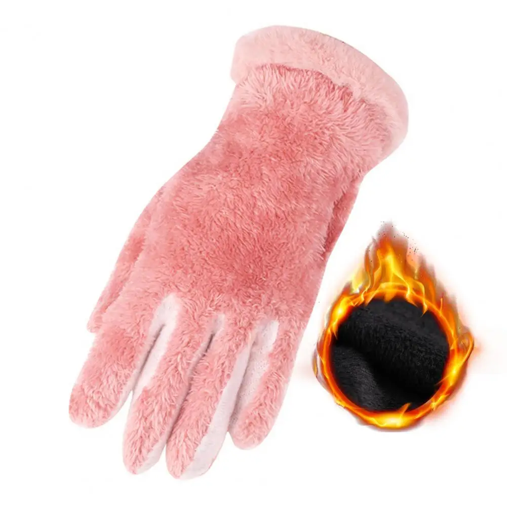 

Cute Cycling Gloves Windproof Anti-Pilling Winter Outdoor Cycling Girls Gloves Women Gloves Girls Gloves 1 Pair
