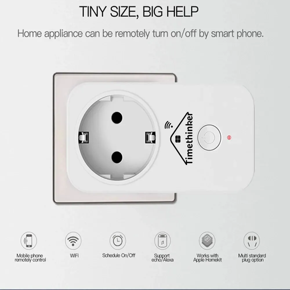 Умная Розетка С Таймером Ws1/2/4 Дистанционным Управлением Для Apple Homekit Alexa Google Home