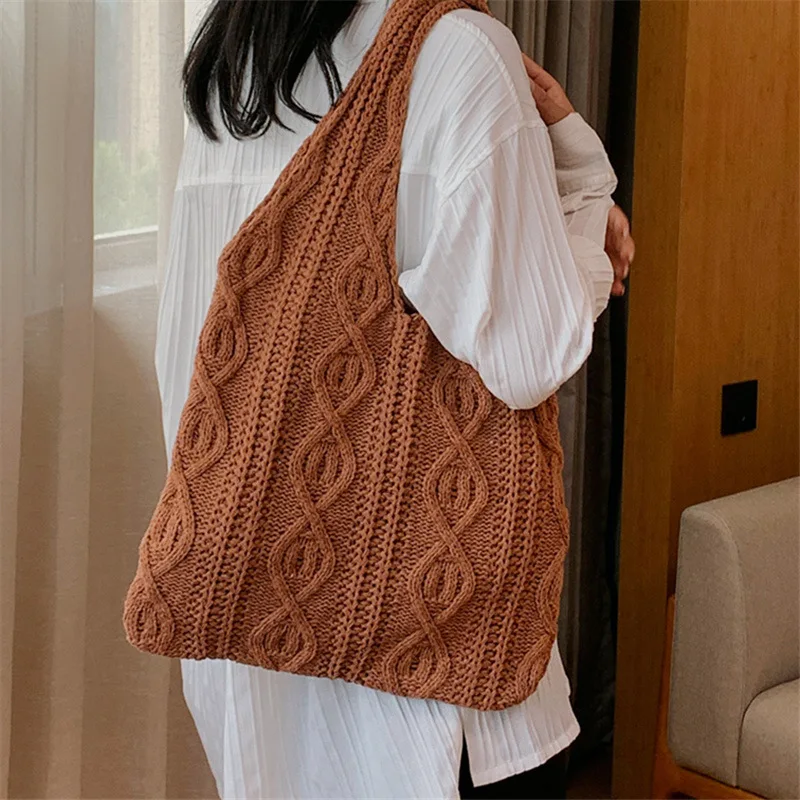 Плетеная Женская вместительная Новая летняя Популярная в этом году Сумка-тоут