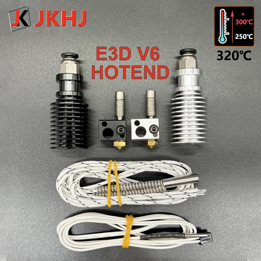 Kit de accesorios de impresora 3d E3D V6 Hotend, versión de alta temperatura, 320 ℃, piezas de extrusora remota j-head, 12V, 24V, extremo caliente, 1,75/0,4 MM
