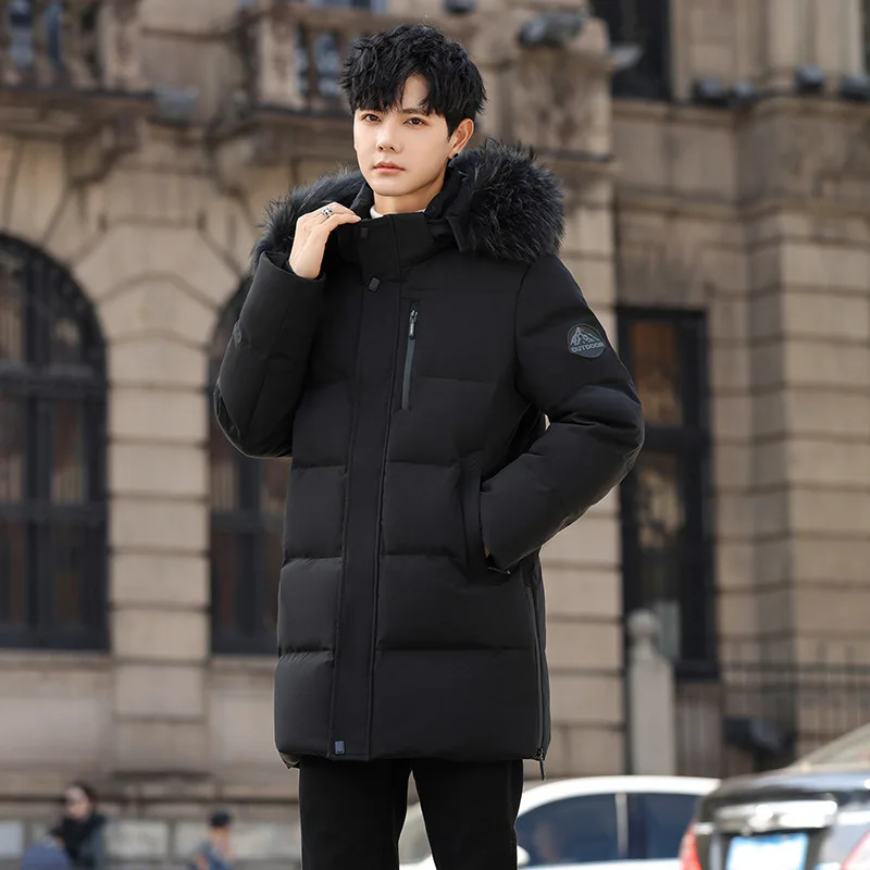 2024 осенне-зимнее новое удлиненное и утолщенное пальто из гусиного пуха с