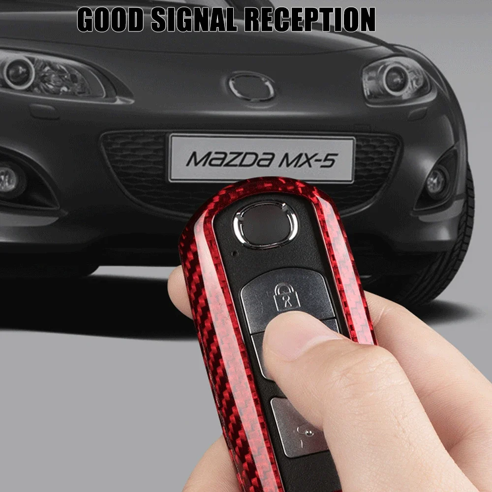 Чехол для ключей из углеродного волокна Mazda 2 3 Axela 5 6 Atenza 8 CX-3 CX-4 CX-5 CX-7 CX-9 MX-5 Miata Toyota