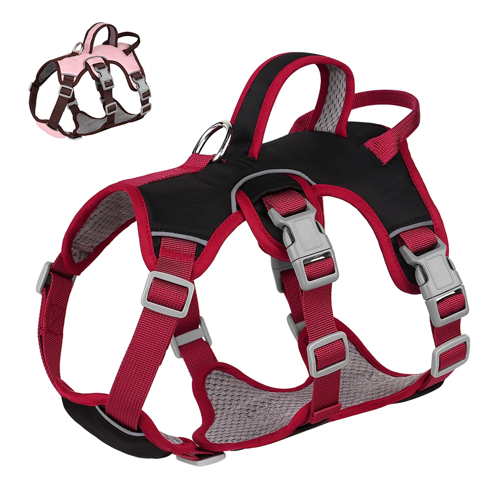 

Waterproof Dog Harness Breathable Mesh Padded Reflective Nylon Dogs Vest Small Medium Dog Halter Harnesses for Hiking