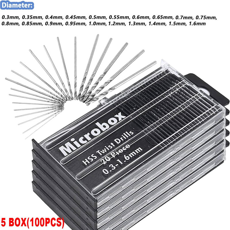 

Мини набор сверл HSS 0,3-1,6 мм