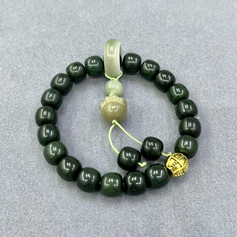 Новый оригинальный браслет Бодхи в стиле ретро натуральная змея зеленый корень