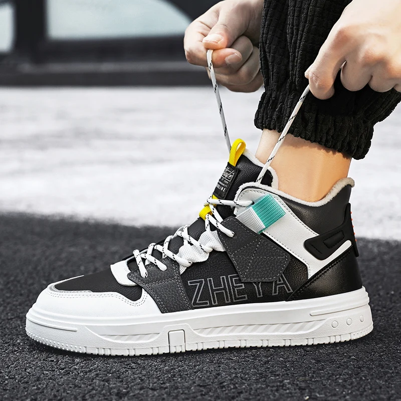 

New Winter Sneaker for Men Winter Boots Fashion Snow Boots Man High Top Plush Shoes Casual Sport Shoes Warm Cutton Shoes