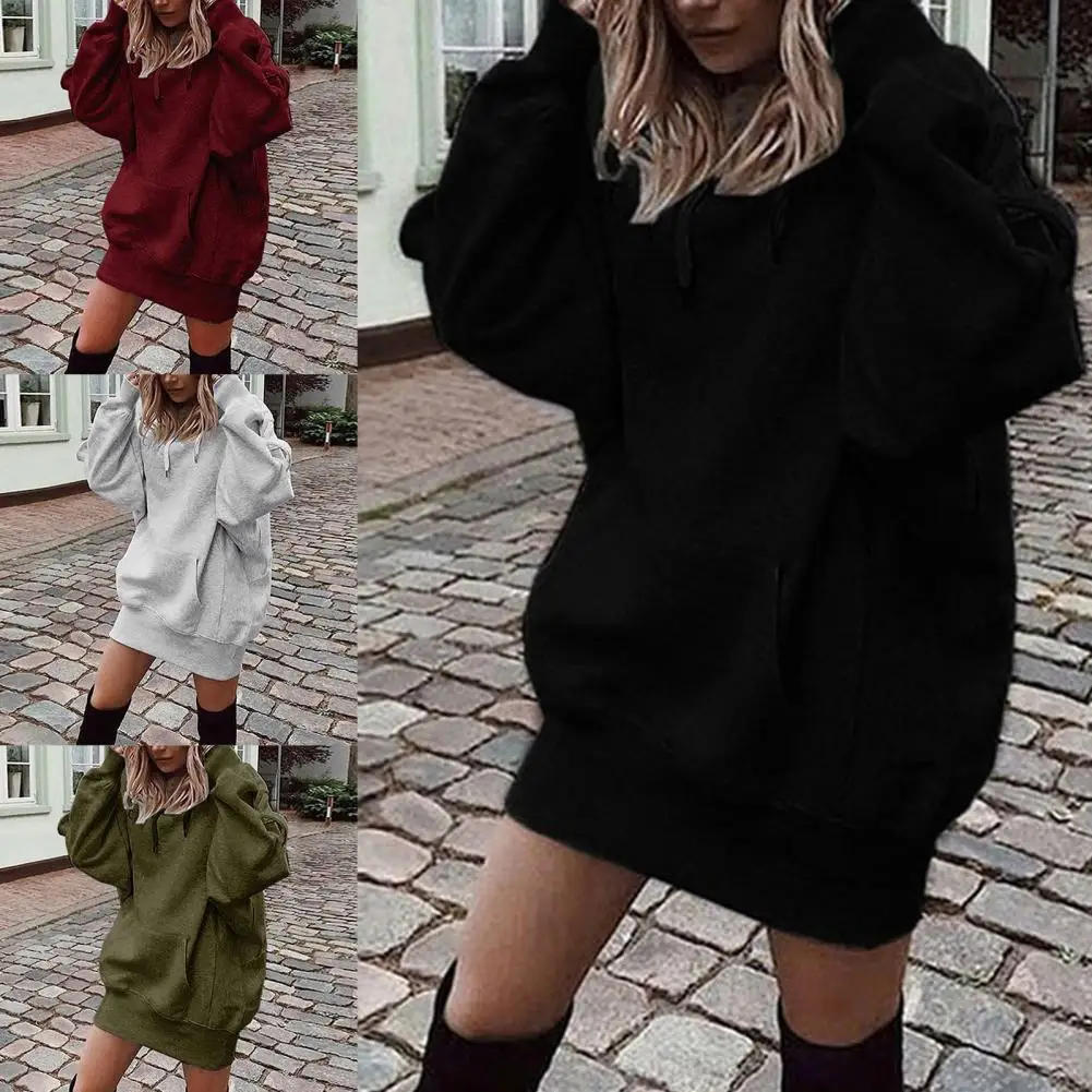 

Pullover Casual Temperament Pure Color Sweatshirt Spring Autumn Women Sweatshirt All Match for Office