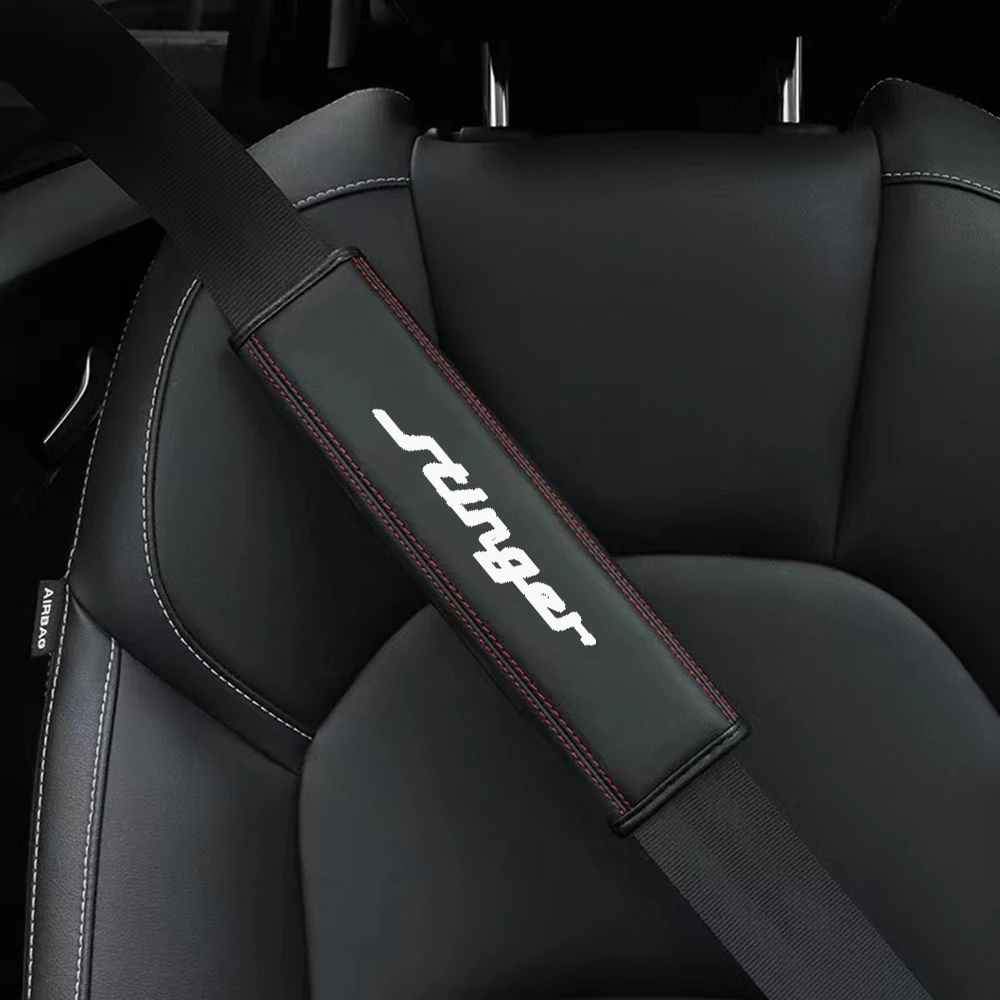 

1pcs High Quality Leather Car Seat Belt Safety Cover Shoulder Strap Pad for Kia Stinger Caf Shoulder Protector Accessories