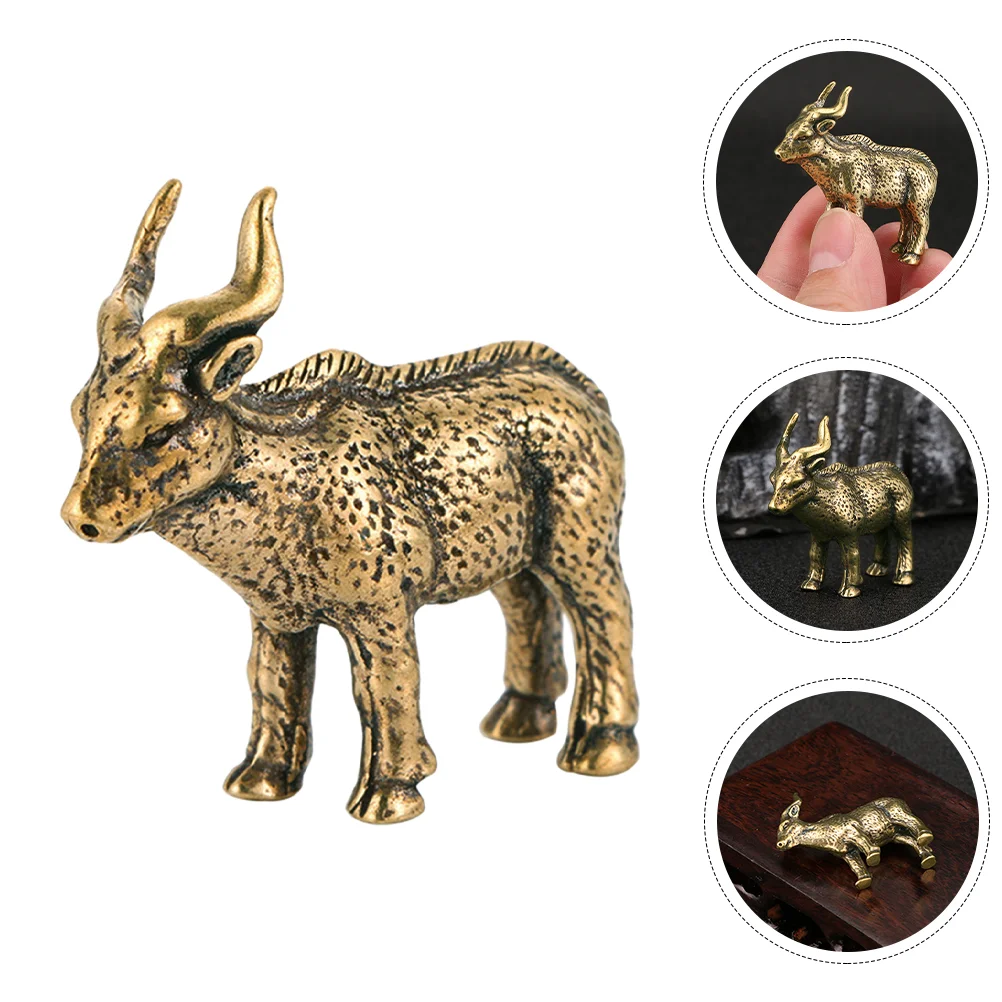 

Ornament Tibetan Antelope Sculpture Copper Miniature Ornament Desk Ornaments Gifts