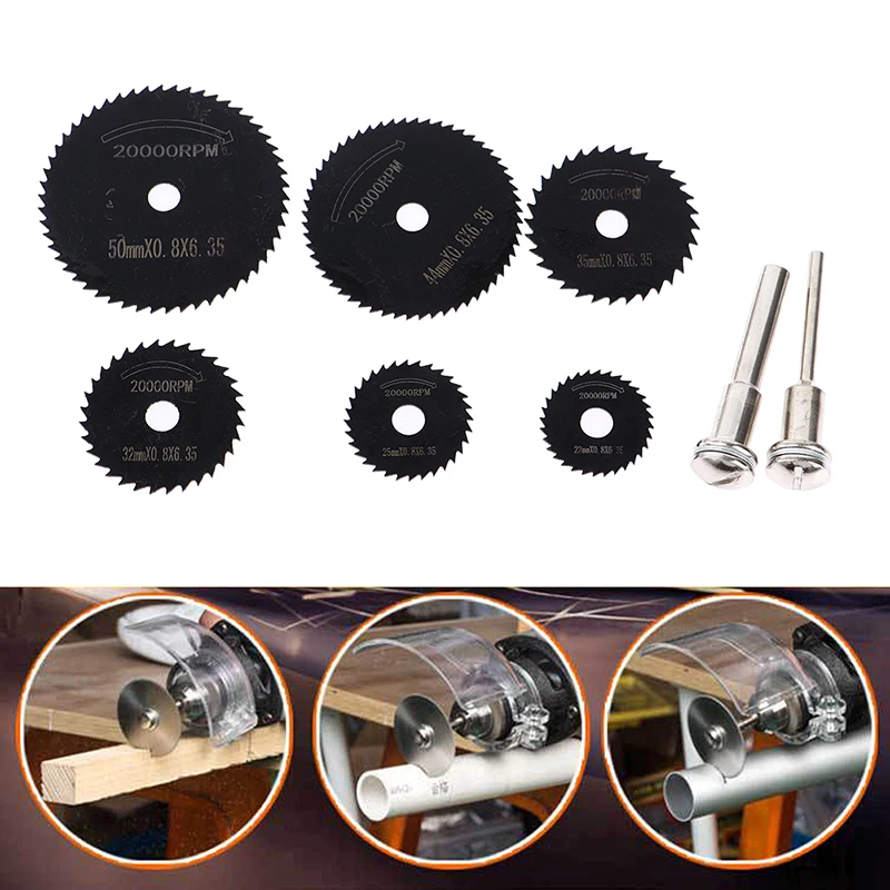 

8Pcs Round Saw Blades Disc Circular Saw Blade Rotary Tool For Dremel Cutter Tool High Speed Steel Set Blade Rotary Power Tool