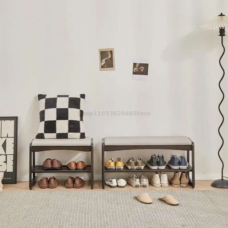 Табурет для смены обуви из цельного дерева домашний табурет переноски низкий