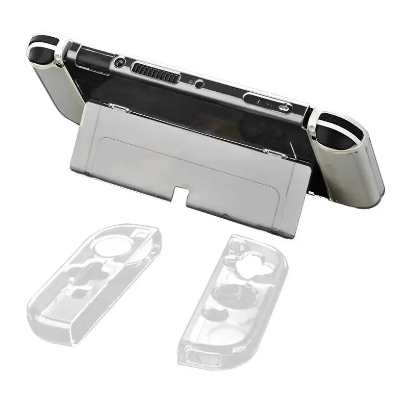 

PC Cover For Switch Clear Dockable Shell Comfort Grip Case With Shock-Absorption For Switch