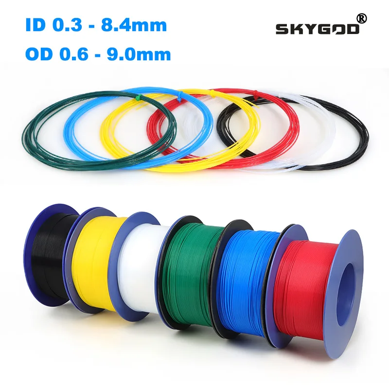 Фото Трубка из ПТФЭ 2/10 м, 150 В, 30L - 8L, внутренний диаметр 0,3 - 3,38 мм, F46, изолированная капиллярная трубка для защиты от перегрева, высокотемпературная, коррозионностойкая №1