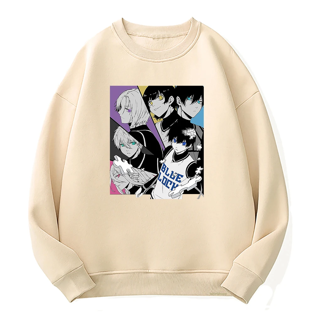 

Толстовка мужская с капюшоном и круглым вырезом, милый свитшот с аниме синим замком, мультяшный рисунок в стиле Харадзюку, Осень-зима