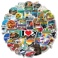 50 pcs transport stickers childrens diy early education traffic train road road railway track toy stickers