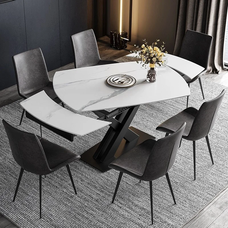 

Italian slate table and chair set simple high quality modern Nordic multifunctional household table marble