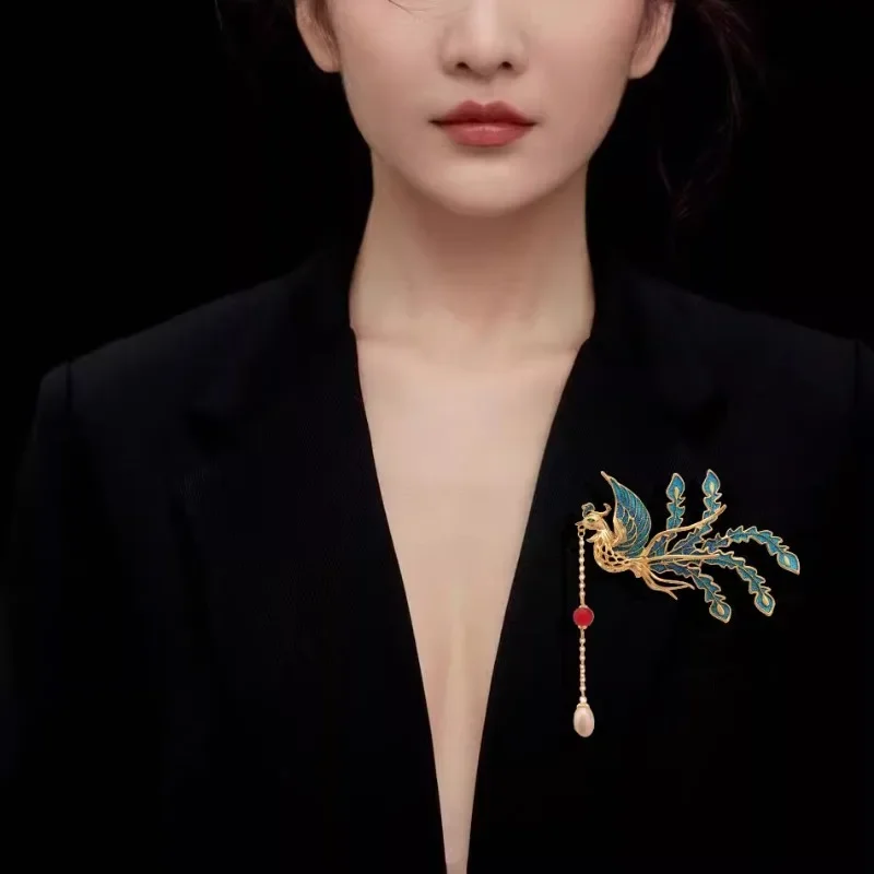 Элегантная Брошь в виде феникса для женщин новинка Китайская национальная мода