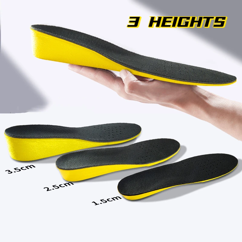 Height Increase Insoles for Women Men Invisible Heighted Insoles Deodorizing Orthopedic Insoles Shock Absorption Shoe Pads 1Pair images - 6