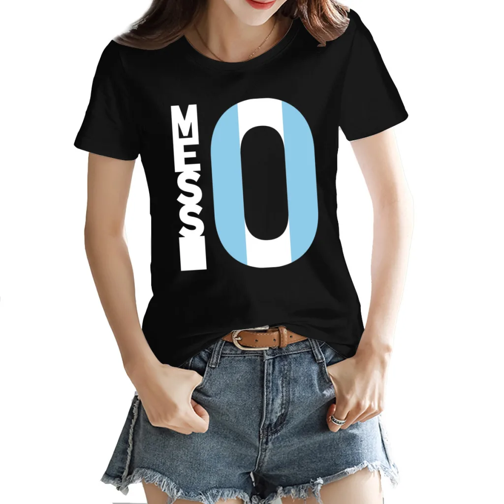 

T-shirt Football Team Campaign Argentina Football Team Lioneler and Messi Championship Cute Tshirt High grade Travel USA Size