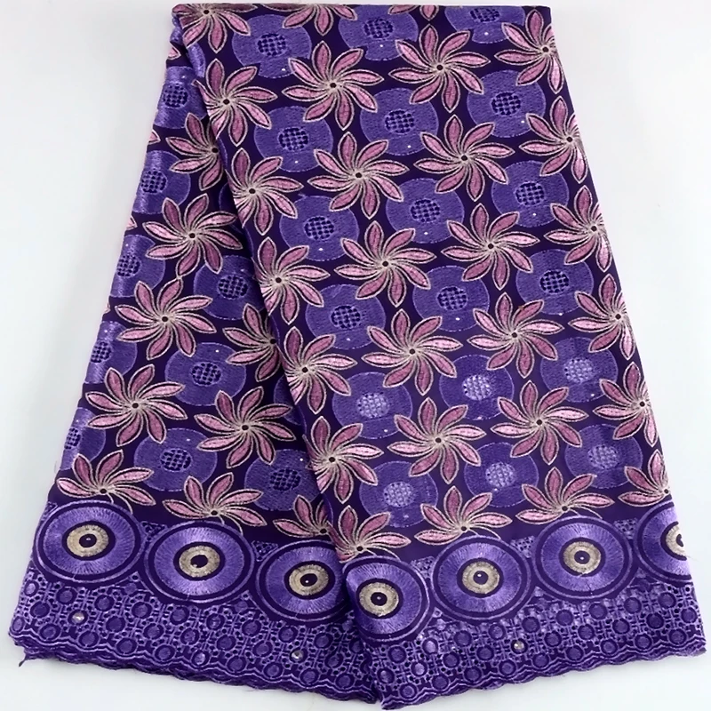 2023 Высококачественная хлопковая кружевная ткань нигерийская швейцарская вуаль