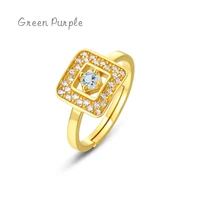 summer women square open size rings vintage 925 sterling silver shiny zircon ring for women girls fine jewelry gifts 2022 new