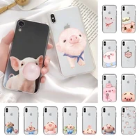 cute pig phone case for iphone 11 12 13 mini pro xs max 8 7 6 6s plus x 5s se 2020 xr case