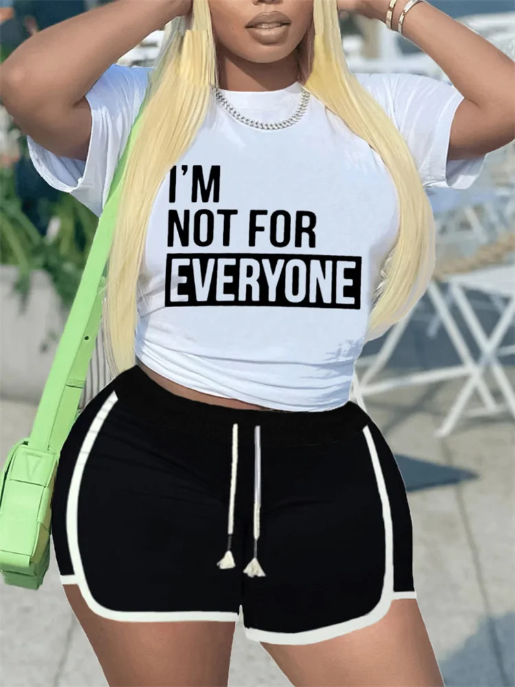 

Женский спортивный костюм с шортами, черный комплект из двух предметов, укороченный топ с коротким рукавом и велосипедные шорты, лето 2023