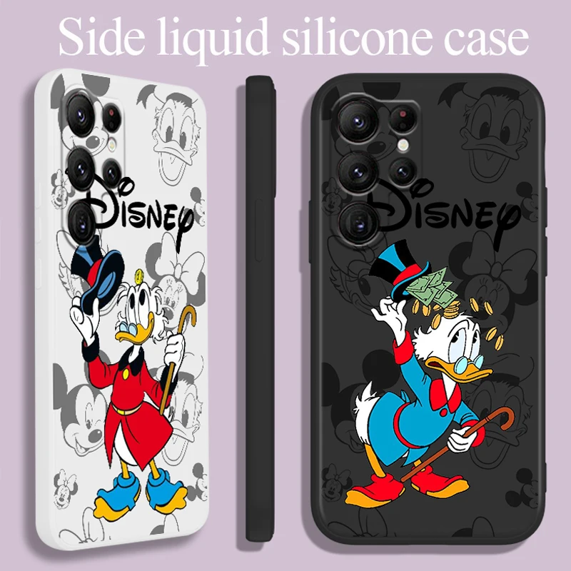 

Liquid Rope Phone Case For Samsung S23 S22 S21 S20 FE S10 Plus Lite Ultra 5G Cover Shell Scrooge McDuck Cool Cover Shell Coque