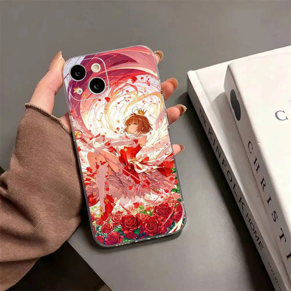 Фото Аниме C-Cardcaptor S-Sakura Прозрачный Мягкий Силиконовый Чехол Для Телефона iPhone 17 16 15 14 13 12 Pro Max №2